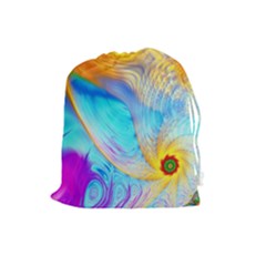 Artwork Digital Art Fractal Colors Drawstring Pouch (large) by Pakrebo