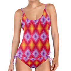 Texture Surface Orange Pink Tankini Set by Mariart