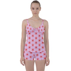 Texture Star Backgrounds Pink Tie Front Two Piece Tankini by HermanTelo