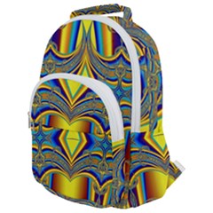 Abstract Art Design Digital Art Rounded Multi Pocket Backpack by Pakrebo