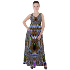Art Artwork Fractal Digital Art Empire Waist Velour Maxi Dress by Pakrebo