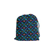 Have Fun Multicolored Text Pattern Drawstring Pouch (small) by dflcprintsclothing