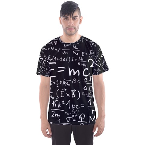 Science Albert Einstein Formula Mathematics Physics Special Relativity Men s Sports Mesh Tee by Sudhe