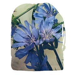 Blue Wildflowers Drawstring Pouch (xxxl) by bloomingvinedesign