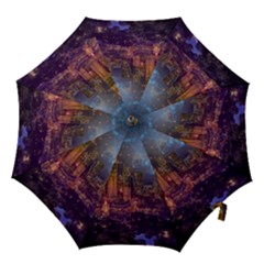 City Lights Skyline Buildings Hook Handle Umbrellas (medium) by Wegoenart