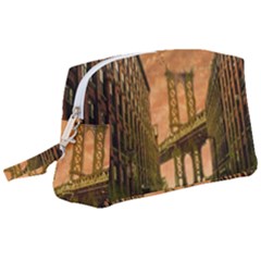 Architecture Buildings City Bridge Wristlet Pouch Bag (large) by Wegoenart