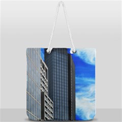 Architecture Frankfurt Houses Full Print Rope Handle Tote (large) by Wegoenart