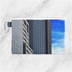 Architecture Frankfurt Houses Canvas Cosmetic Bag (large) by Wegoenart