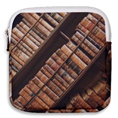 Books Bookshelf Classic Collection Mini Square Pouch by Wegoenart