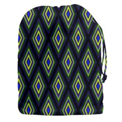 Colorful Diamonds Variation 2 Drawstring Pouch (xxxl) by bloomingvinedesign