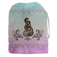 Abstract Decorative Floral Design, Mandala Drawstring Pouch (xxxl) by FantasyWorld7