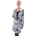 Compass Direction North South East Hooded Pocket Cardigan View1