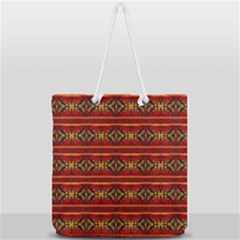 Navajo 0 Full Print Rope Handle Tote (large) by ArtworkByPatrick
