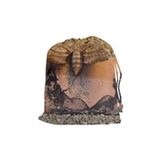 Night Moth Drawstring Pouch (medium) by Riverwoman