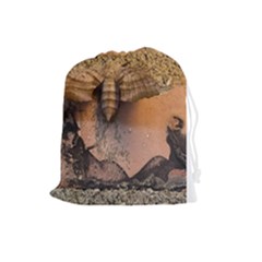 Night Moth Drawstring Pouch (large) by Riverwoman