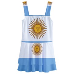 Argentina Flag Kids  Layered Skirt Swimsuit by FlagGallery