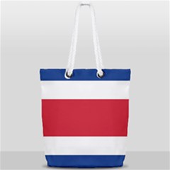 Costa Rica Flag Full Print Rope Handle Tote (small) by FlagGallery