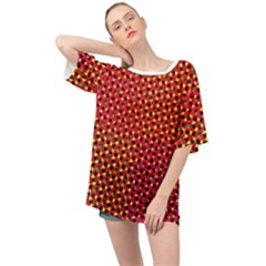 Pattern Textile Structure Abstract Oversized Chiffon Top by Pakrebo