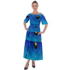 Music Reble Sound Concert Shoulder Straps Boho Maxi Dress  by HermanTelo