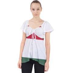 Hungary Country Europe Flag Lace Front Dolly Top by Sapixe