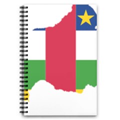 Central African Republic Flag Map 5 5  X 8 5  Notebook by Sapixe