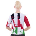 Malawi Flag Map Geography Outline Cropped Button Cardigan View2