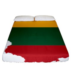 Lithuania Country Europe Flag Fitted Sheet (california King Size) by Sapixe