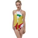 Congo Flag Map Geography Outline Go with the Flow One Piece Swimsuit View1