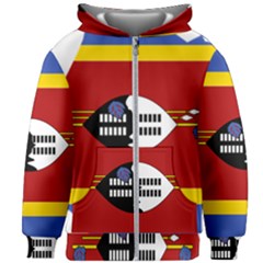 Swaziland Flag Map Geography Kids  Zipper Hoodie Without Drawstring by Sapixe
