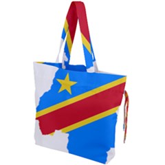 Democratic Republic Of The Congo Flag Drawstring Tote Bag by Sapixe