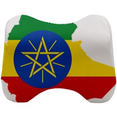 Ethiopia Flag Map Geography Head Support Cushion by Sapixe