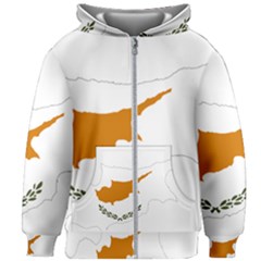 Cyprus Country Europe Flag Borders Kids  Zipper Hoodie Without Drawstring by Sapixe