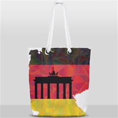 Republic Germany Deutschland Map Full Print Rope Handle Tote (small) by Sapixe