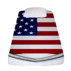 Flag Usa America American National Fitted Sheet (single Size) by Sapixe