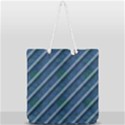 Blue Stripped Pattern Full Print Rope Handle Tote (Large) View2