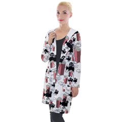 Movies And Popcorn Hooded Pocket Cardigan by bloomingvinedesign