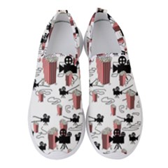 Movies And Popcorn Women s Slip On Sneakers by bloomingvinedesign