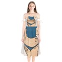 Sassy Shoulder Tie Bardot Midi Dress View1
