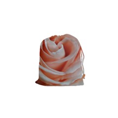 Soft Pink Rose Close Up Drawstring Pouch (xs) by bloomingvinedesign