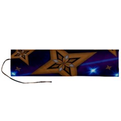 Star Background Roll Up Canvas Pencil Holder (l) by HermanTelo