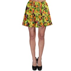 Background Pattern Structure Fruit Skater Skirt by Pakrebo