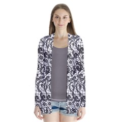 Encaje Drape Collar Cardigan by Sobalvarro
