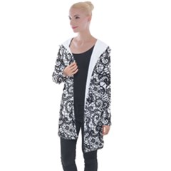 Encaje Longline Hooded Cardigan by Sobalvarro