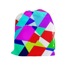 Patchwork Drawstring Pouch (xl) by designsbyamerianna