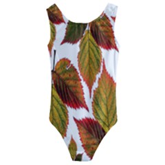 Leaves Autumn Fall Colorful Kids  Cut-out Back One Piece Swimsuit by Simbadda