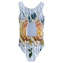 Flowers Roses White Yellow Kids  Cut-Out Back One Piece Swimsuit View2