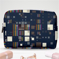 Blocks Pattern Rainbow, Backgrounds Textures Make Up Pouch (medium) by Simbadda