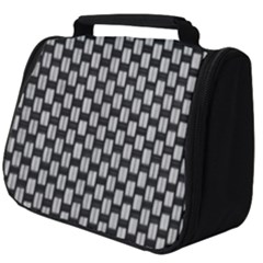 Fabric Black And White Material Full Print Travel Pouch (big) by Simbadda