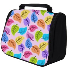 Background Abstract Leaves Color Full Print Travel Pouch (big) by Simbadda