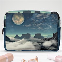 Lunar Landscape Space Mountains Make Up Pouch (medium) by Simbadda